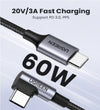 UGREEN 50125 USB-C 90° Right Angle Fast Cable 2M