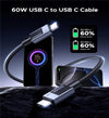 UGREEN 55775 USB-C TO USB-C PD FAST CHARGING CABLE 60W 2M BRAIDED