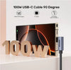 UNITEK USB C TO C 90° FAST CHARGING CABLE 100W 1M (C14147ABK01)