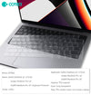 Coteci Transparent Keyboard Cover Pro 13" 2020 M1 (A2338,A2289, A2251)