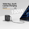 UNITEK 4-Port GaN Charger with Smart Display 100W (P1131ABK01-EU)