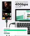 UGREEN 30389 THUNDERBOLT 4 USB-C TO C CABLE 100W 40GBPS 0.8M
