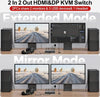 UNITEK  KVM Switch HDMI & DisplayPort Dual Monitor 4K@60Hz (AR-V1311)