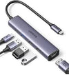 UGREEN 25101 5-IN-1 USB-C TO 8K@30HZ HDMI, 3XUSB-A, 100W PD, ADAPTER