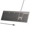 UNITEK SlimTap Ultra Light Wired Keyboard with 104 keys (T052AGY01-US)