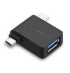 UGREEN 30453 2 IN 1 ADAPTER M/USB +TYPE-C MALE TO USB 3.0 F/M