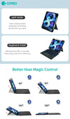 COTECi iPad Bluetooth Magnetic Detachable Keyboard Soft Case with Trackpad 10.2/10.5 Inch