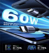 UGREEN 50152 USB-C TO USB-C 2.0 PD FAST CHARGING CABLE 60W 2M BRAIDED