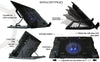 N88 Laptop Cooler Quiet Fan 2 USB Ports