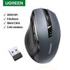 UGREEN 90855 Wireless+Bluetooth Mouse 2.4 Ergonomic 4000 DPI 6 Mute Buttons for Tablet Laptop PC 2.4G Mice Mouse