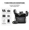 MAONO Wave T1 Mini Wireless Lavalier Microphone, USB-C and Lightning Plug, AI Noise Cancellation