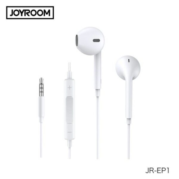 EP1 JOYROOM Hands free Classic Wired Earphone White - JOYROOM PAKISTAN