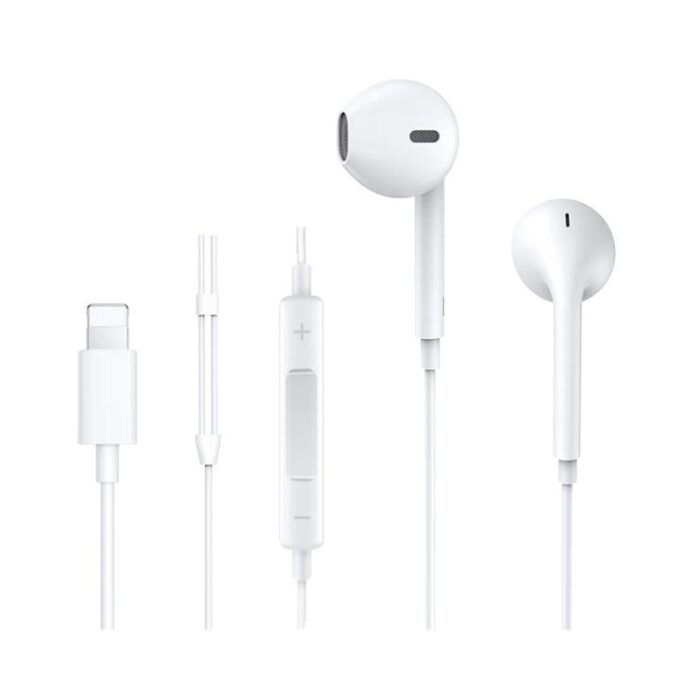 JOYROOM JR-EP3 Wired Lightning Earphone White - Victory Store