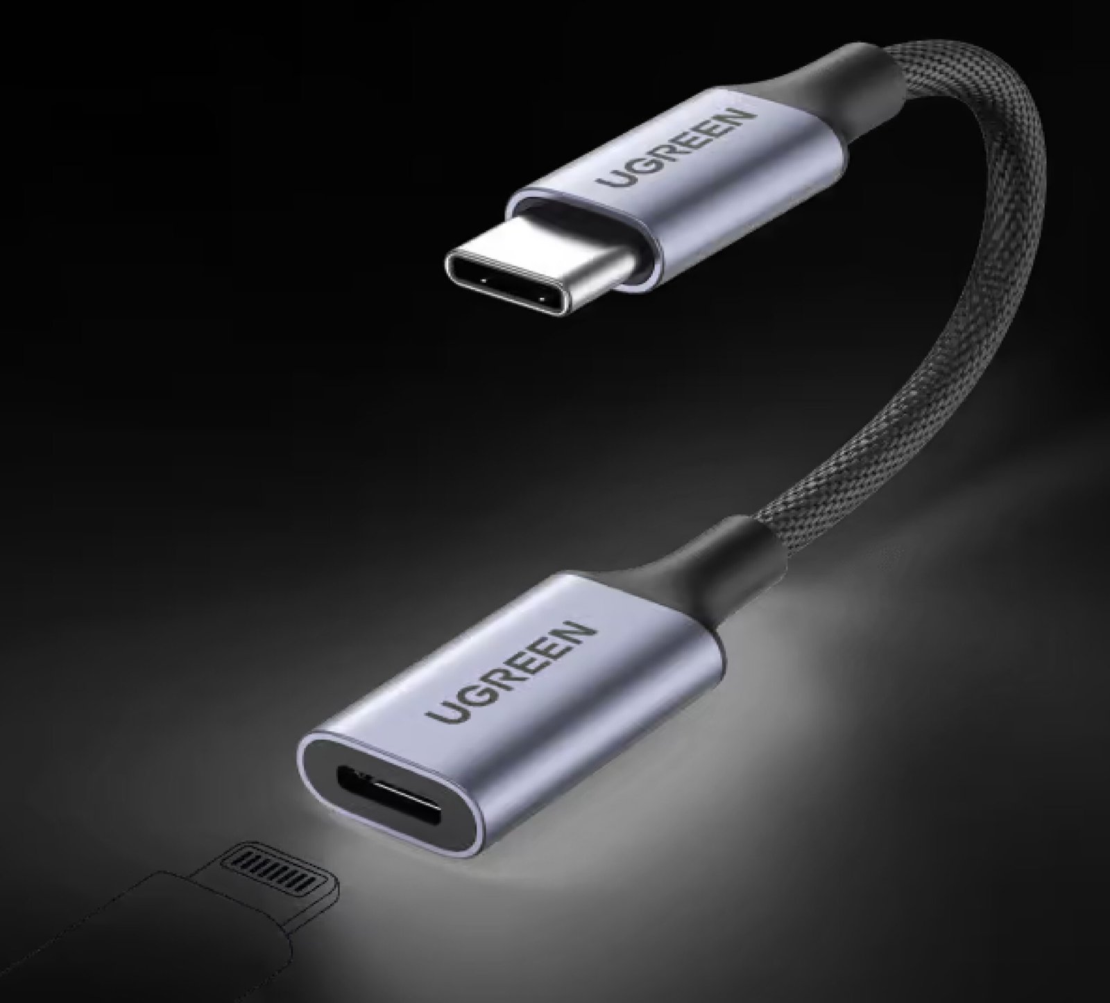 UGREEN 70953 USB-C TO LIGHTNING FEMALE AUDIO ADAPTER