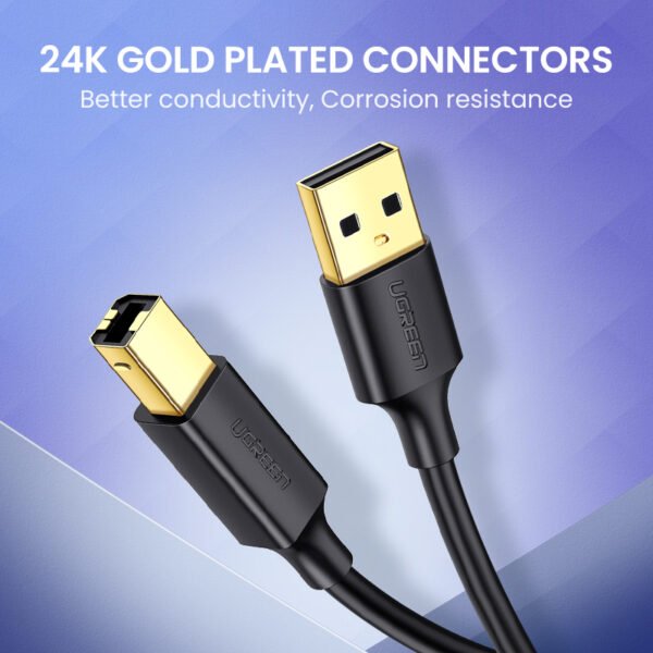 UGREEN 10352 USB A 2.0 TO USB B PRINTER CABLE 5M