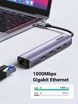 UGREEN 10919 USB C Hub 5 in 1 Dongle USB-C to HDMI+RJ45