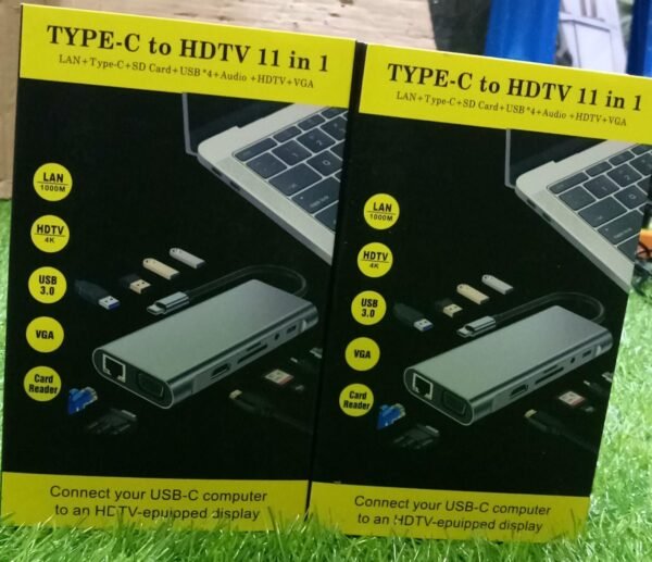 V-Tech Usb-C to 11in1 Multi- Functional Docking Station