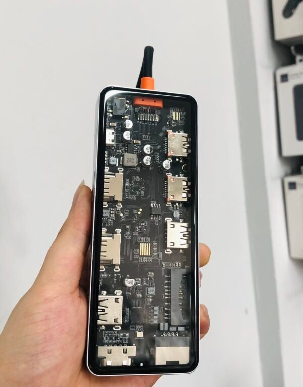 WIWU CYBER ​​12IN1 CB012 USB-C USB3.0*2+USB2.0* 2+SD/TF(3.0)+HDM I*2+RJ45+VGA+PD +Audio