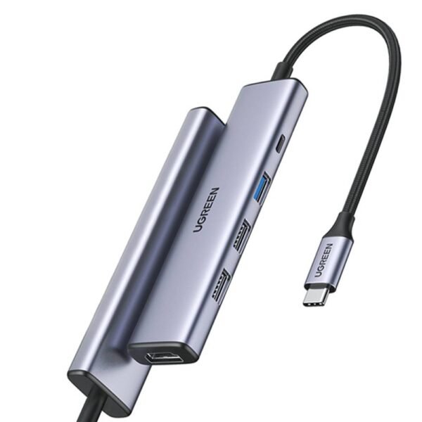 Ugreen 15495 Revodok 5-in-1 USB-C Hub with 4K HDMI, 100W PD, 3 USB-A Data Ports