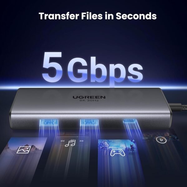 UGREEN 15852 REVODOK 206 6IN1 DUAL HDMI USB-C HUB