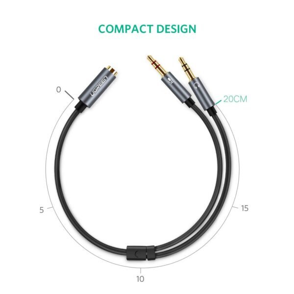UGREEN 20899 3.5MM F/M TO 2 MALE AUDIO CABLE