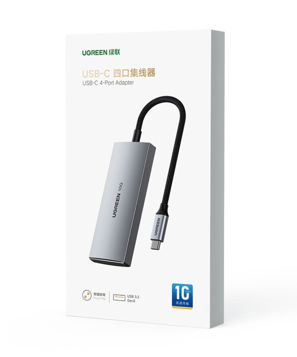 UGREEN 30758 USB-C TO 2XUSB + 2XUSB-C 4-PORT HUB 10GBPS