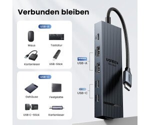 UGREEN 45363 Revodok 6-in-1 USB-C Hub with 10Gbps USB-C & USB-A Data Ports 4K@60Hz HDMI