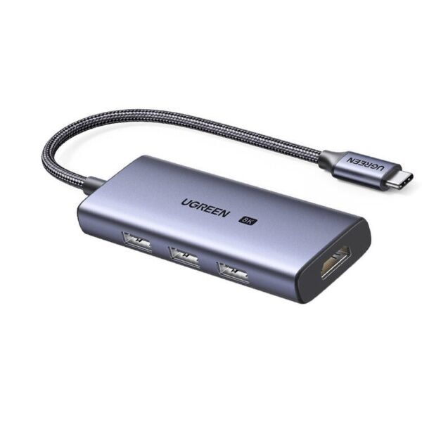 UGREEN 50629 USB-C 8K 4-IN-1 3XUSB 3.0, HDMI ADAPTER