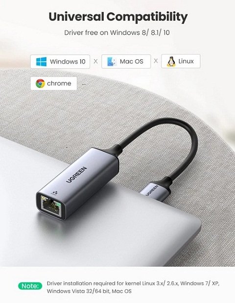 UGREEN 50922 USB 3.0 TO GIGABIT RJ45 ADAPTER