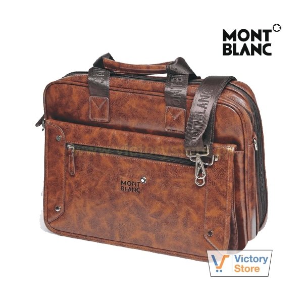 MontBlanc PU Leather Business Handbag 14/15 Inches 5503-1