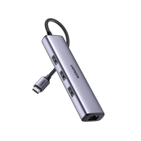 UGREEN 60600 USB-C TO 3 X USB3.0 HUB + RJ45 ADAPTER