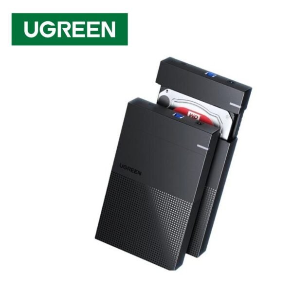 UGREEN 70337 20TB 5Gbps Black 3.5/2.5 SATA Hard Drive Enclosure with Power Supply