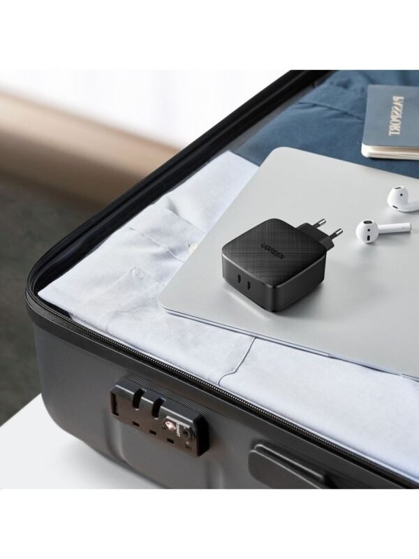 UGREEN 70867 66W USB C Charger, 2 Ports Fast Wall Charger, PD Charger Power Adapter for MacBook, Lenovo 65W Laptops, Dell/HP Laptops, iPad, iPhone 14-8 Series, Galaxy S22/S21 Series