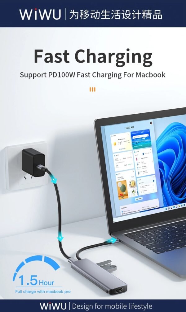 WiWU Alpha 731HC Usb C Hub 7-in-1