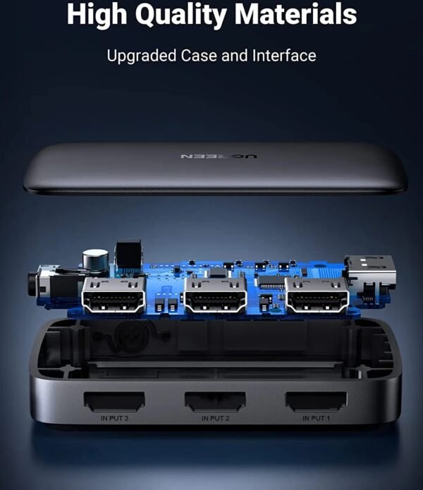 UGREEN 80125 HDMI SWITCHER 3 IN 1 OUT 4K @ 30HZ