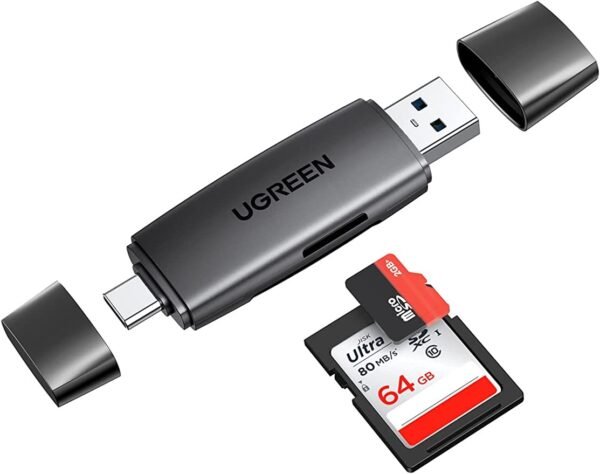 UGREEN 80191 USB-C&USB-A TO SD + TF 2-in-1 3.0 Card Reader OTG