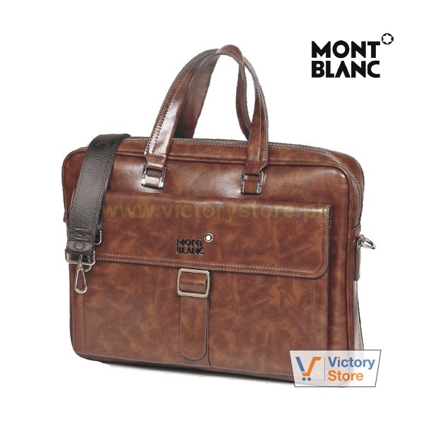 MontBlanc PU Leather Business Handbag 14/15 Inches 8020-1