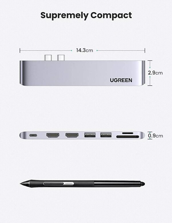 UGREEN 80548 (7in1) USB C Hub 4K Dual HDMI for MacBook