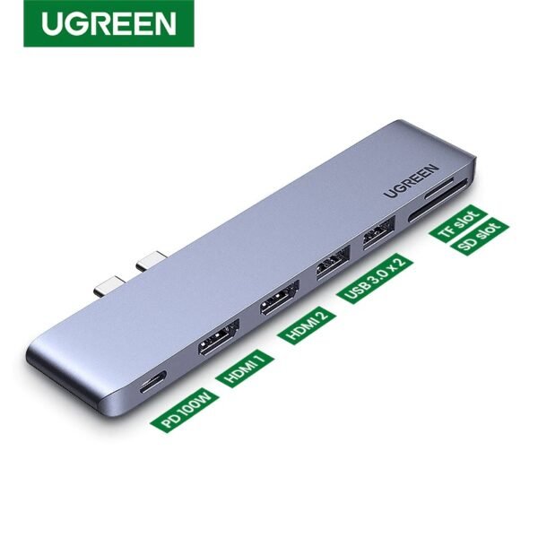 UGREEN 80548 (7in1) USB C Hub 4K Dual HDMI for MacBook