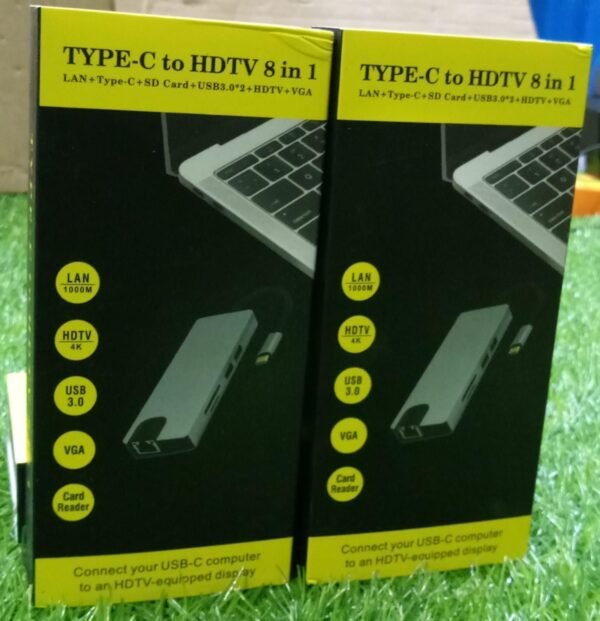 V-Tech Usb C to 8in1 MulitPort Hub