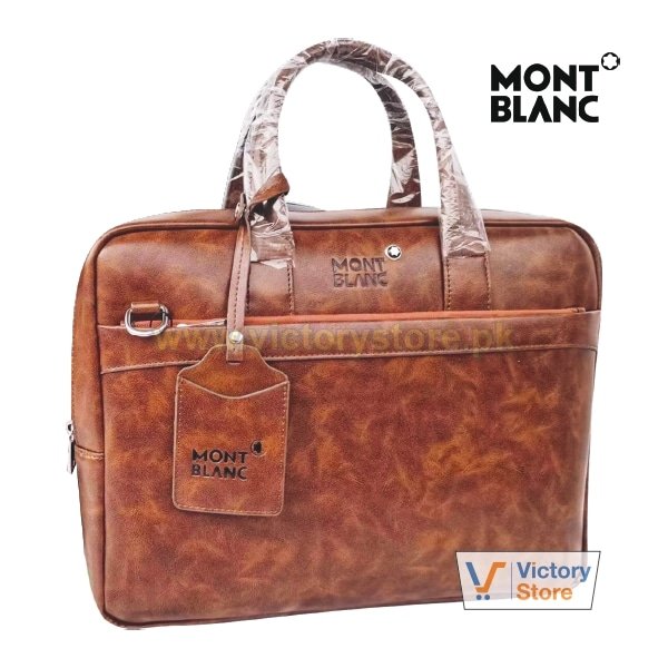 MontBlanc PU Leather Business Handbag 14/15 Inches 9820-1