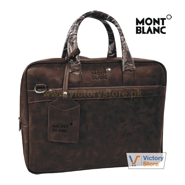 MontBlanc PU Leather Business Handbag 14/15 Inches 9820-1