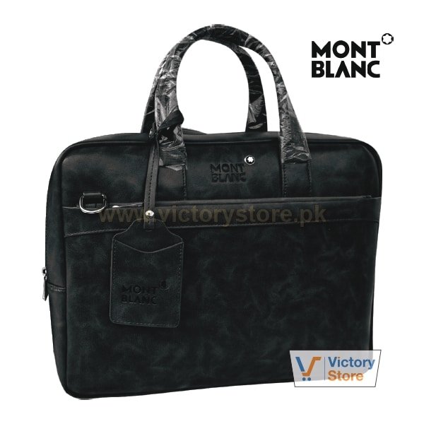 MontBlanc PU Leather Business Handbag 14/15 Inches 9820-1