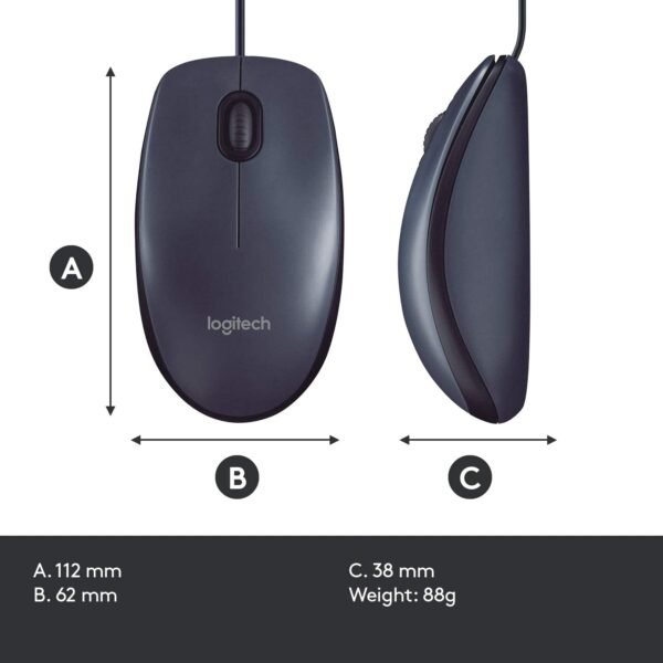 Logitech  B100 Optical USB Wired Mouse