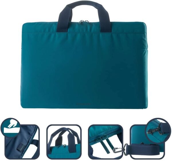 Tucano Minilux Sleeve Bag 15.6″ Blu Petrolio With Handle
