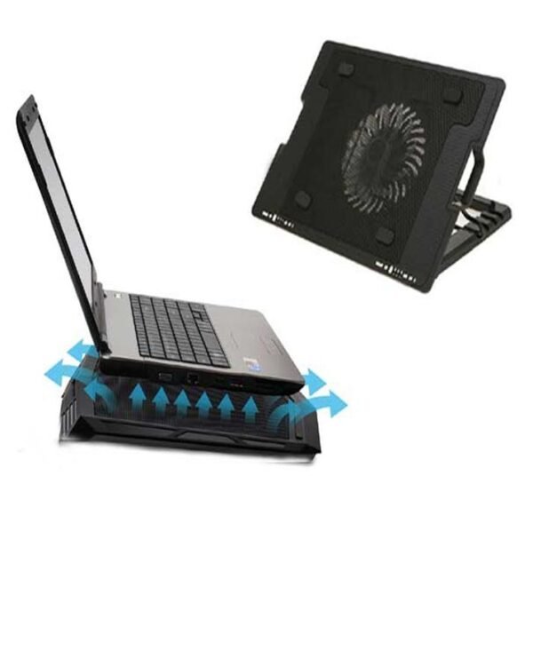 N88 Laptop Cooler Quiet Fan 2 USB Ports