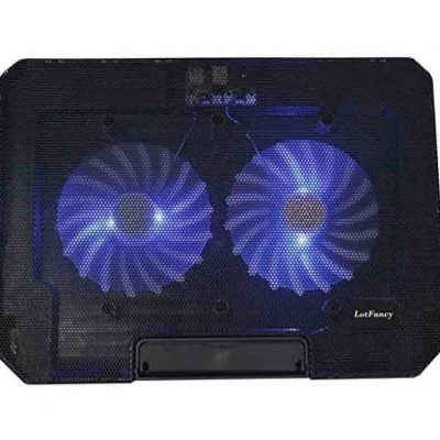 N99 F2 USB Dual Fan Hollow Carved Design Heat Dissipation Laptop Cooling Pad