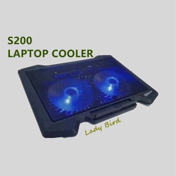 S200 Dual Silent Cooling Fan Portable Slim Notebook Cooling Pad for Laptop