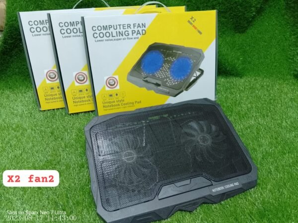 X2 Dual Fans USB Laptop Cooling Pad Gaming Stand