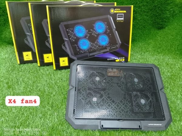X4 Cooling Pad for Laptop up to 15″ with 4 Fans